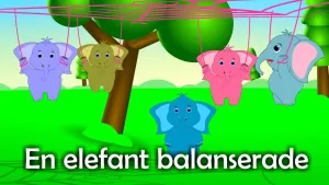 En elefant balanserade